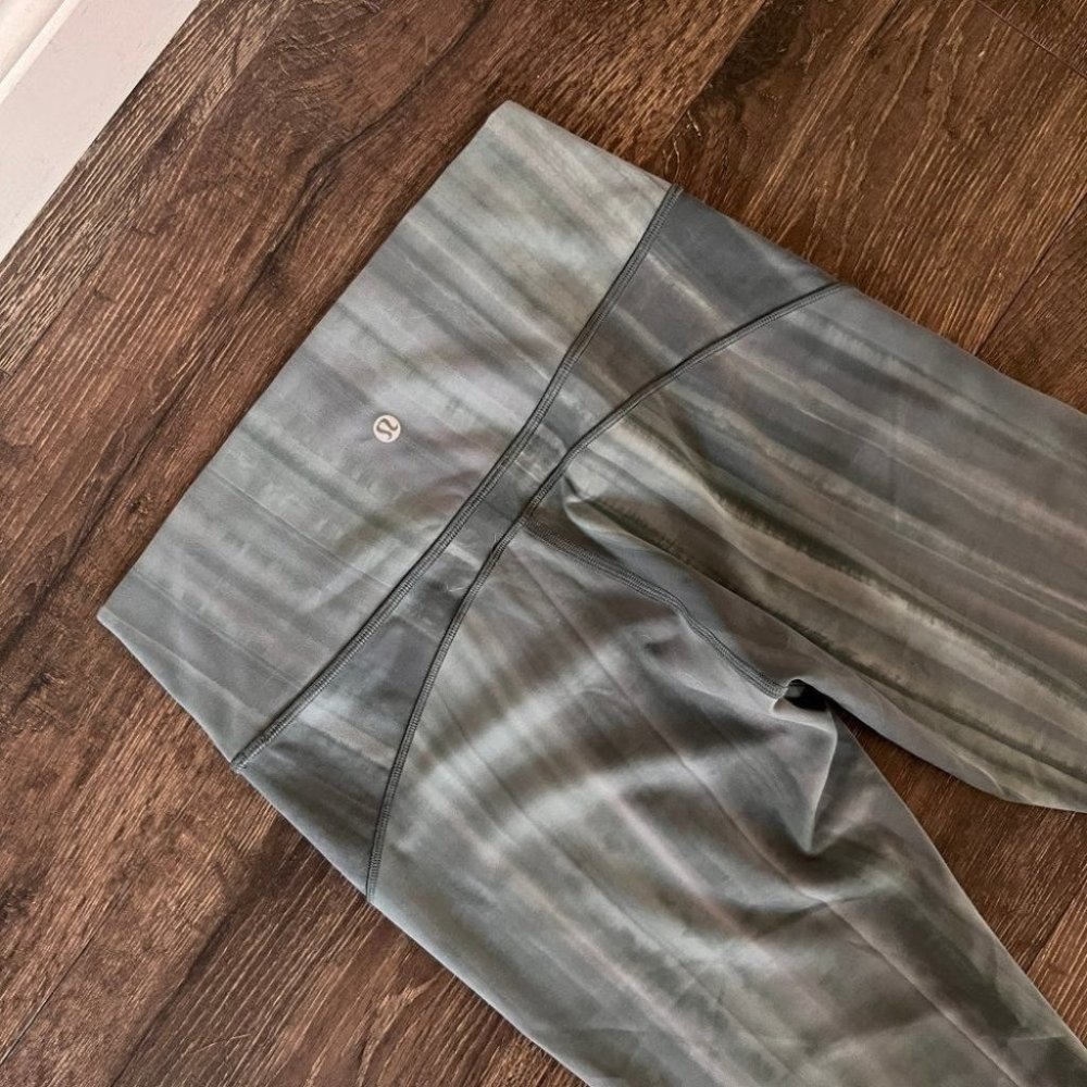 Grey blue marble watercolor lululemon leggings